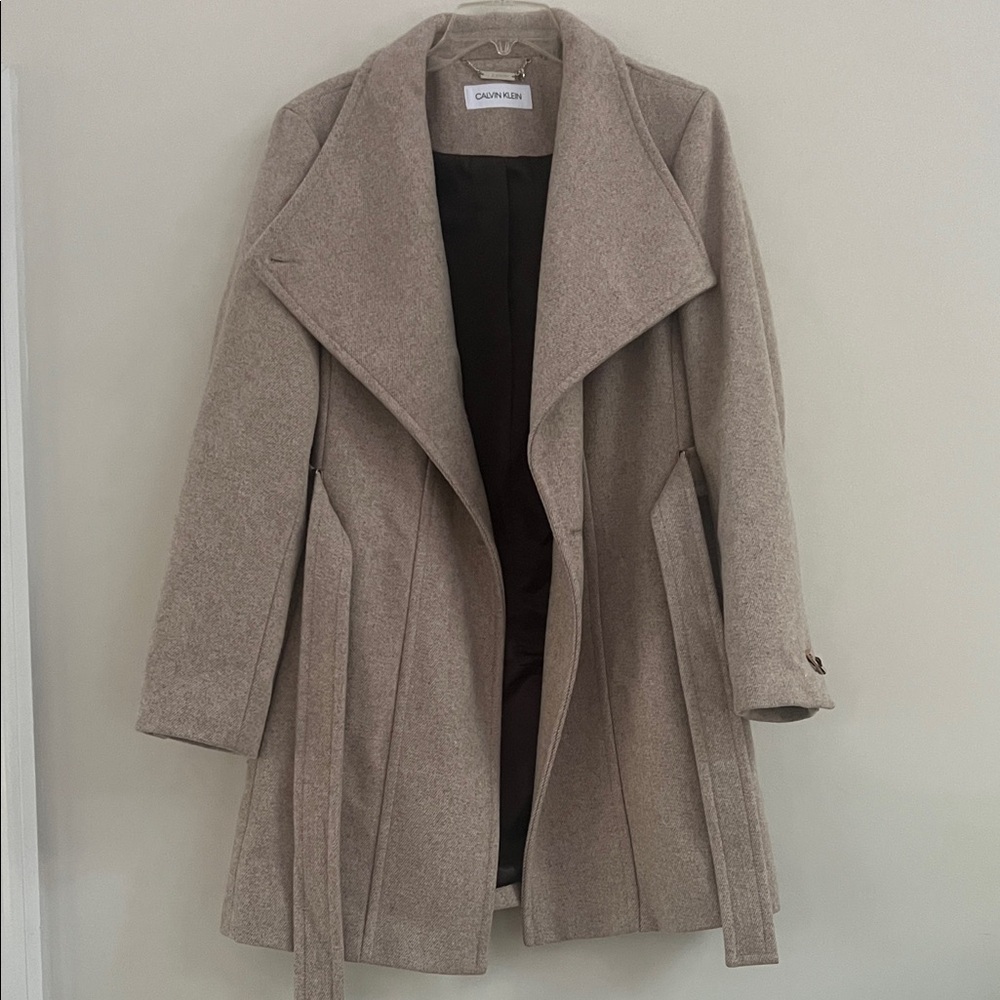 Calvin Klein Women's Beige Wool Wrap